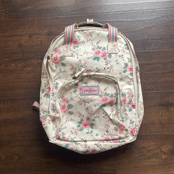 Cath Kidston Handbags - Cath Kidston London Backpack White Floral Multi-compartment Laptop Section